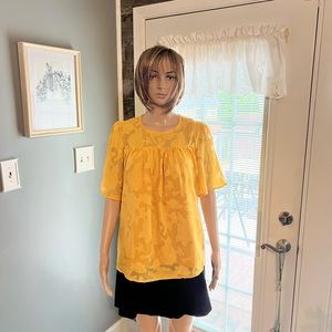 Casual Lace Flare Sleeve Blouse SZ SM NEW